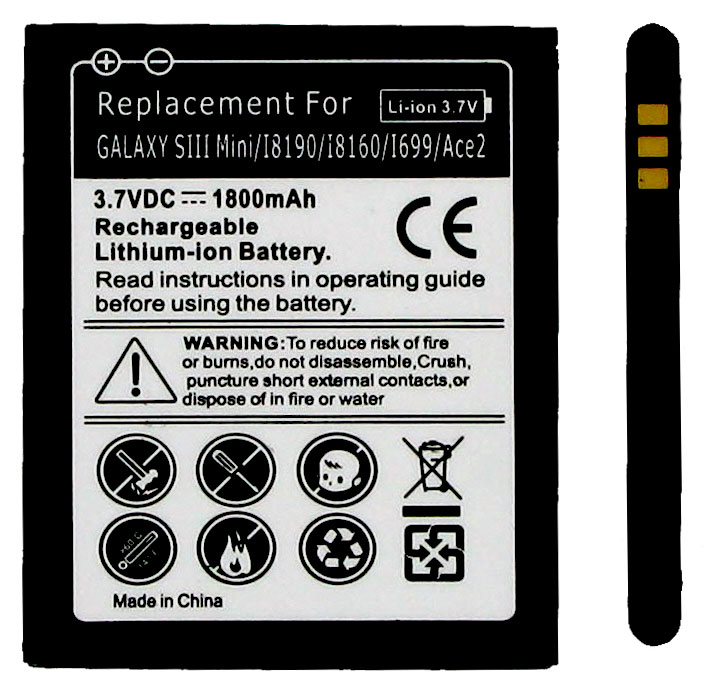Geleidbaarheid motor Mammoet Batterij Samsung Galaxy S3 Mini, Telefoon-Batterijen.nl
